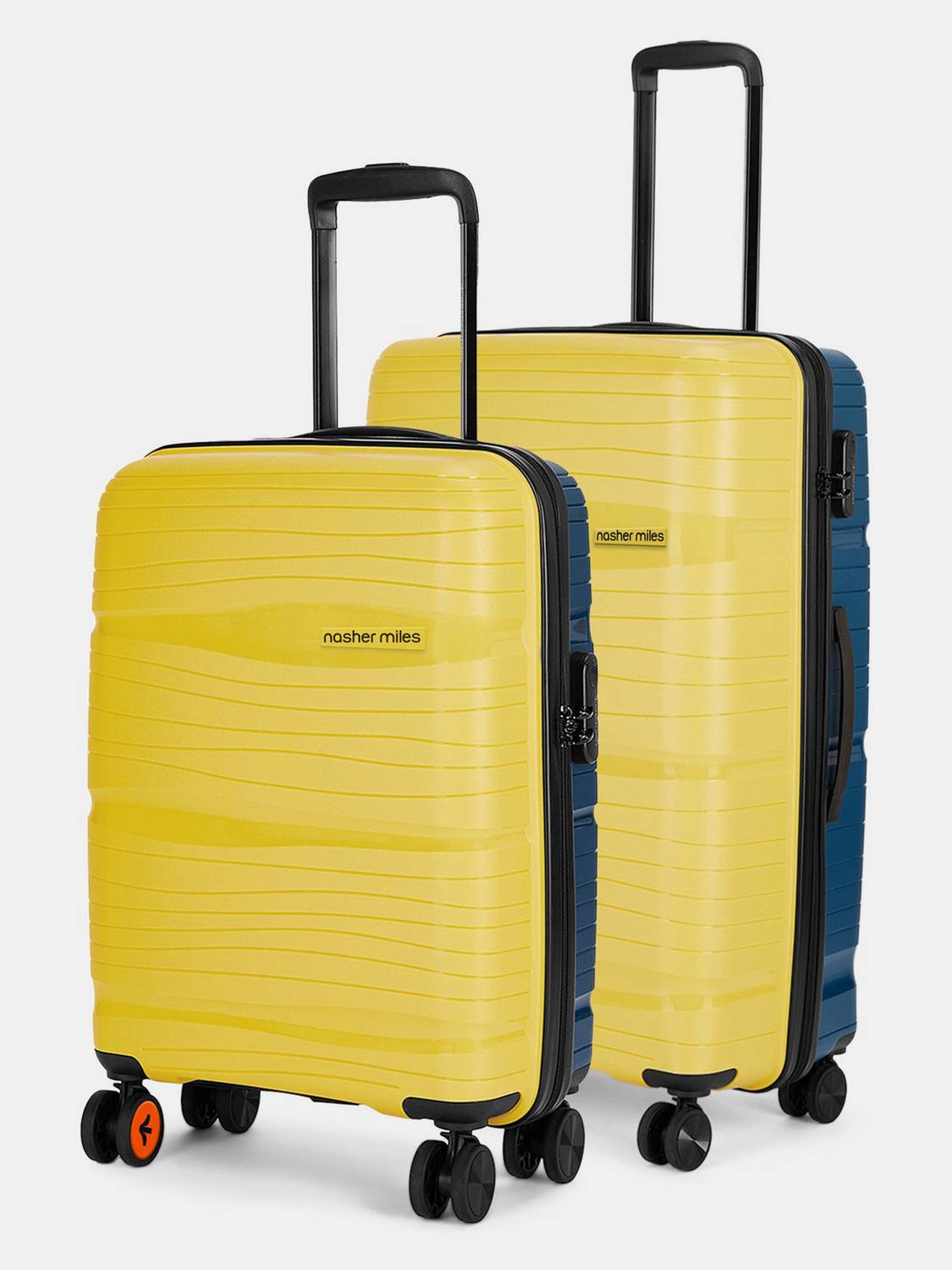 NASHER MILES Hard Body Set of 2 Luggage 8 Wheels - Nicobar Hard-S