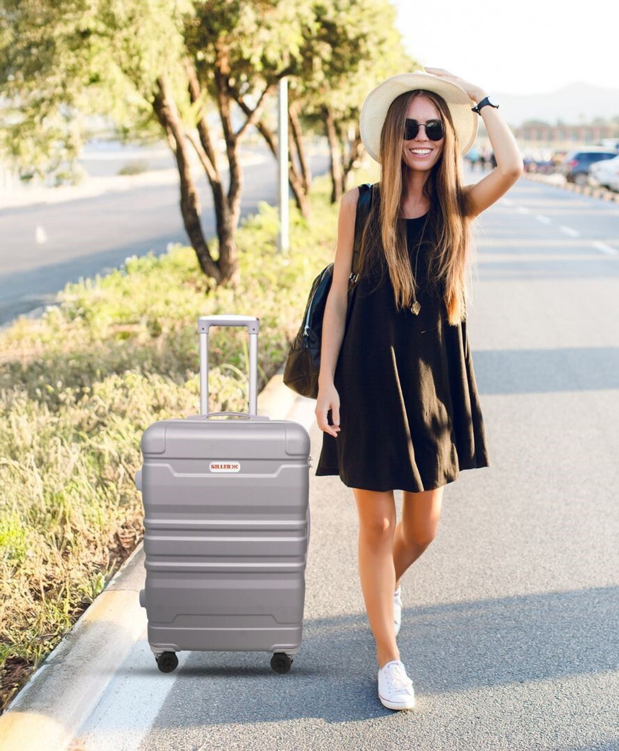 Image of KILLER SUMMIT TROLLEY BAG Check-in Suitcase 8 Wheels - 28 inch