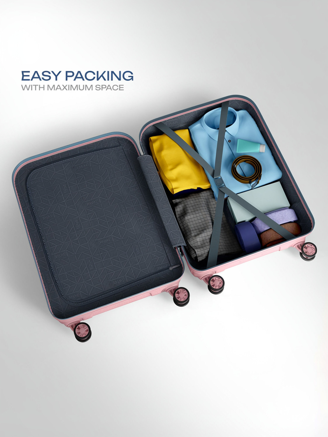 Image of SAFARI ECLIPSE NEO 55 4W ROSE GOLD Cabin Suitcase 8 Wheels - 22 Inches