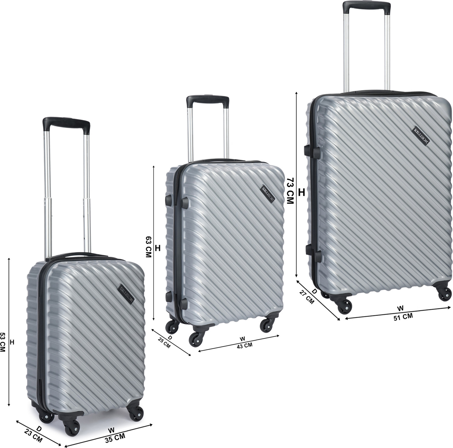 Image of KILLER Stripex Set (28 inch+24 inch+20 inch) Check-in Suitcase 4 Wheels - 28 inch