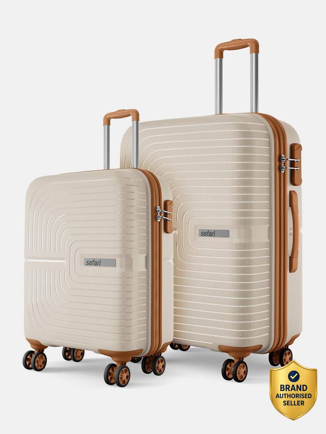 SAFARI Eclipse Neo 55/66 4W Luxury Beige Cabin & Check-in Pack of 2