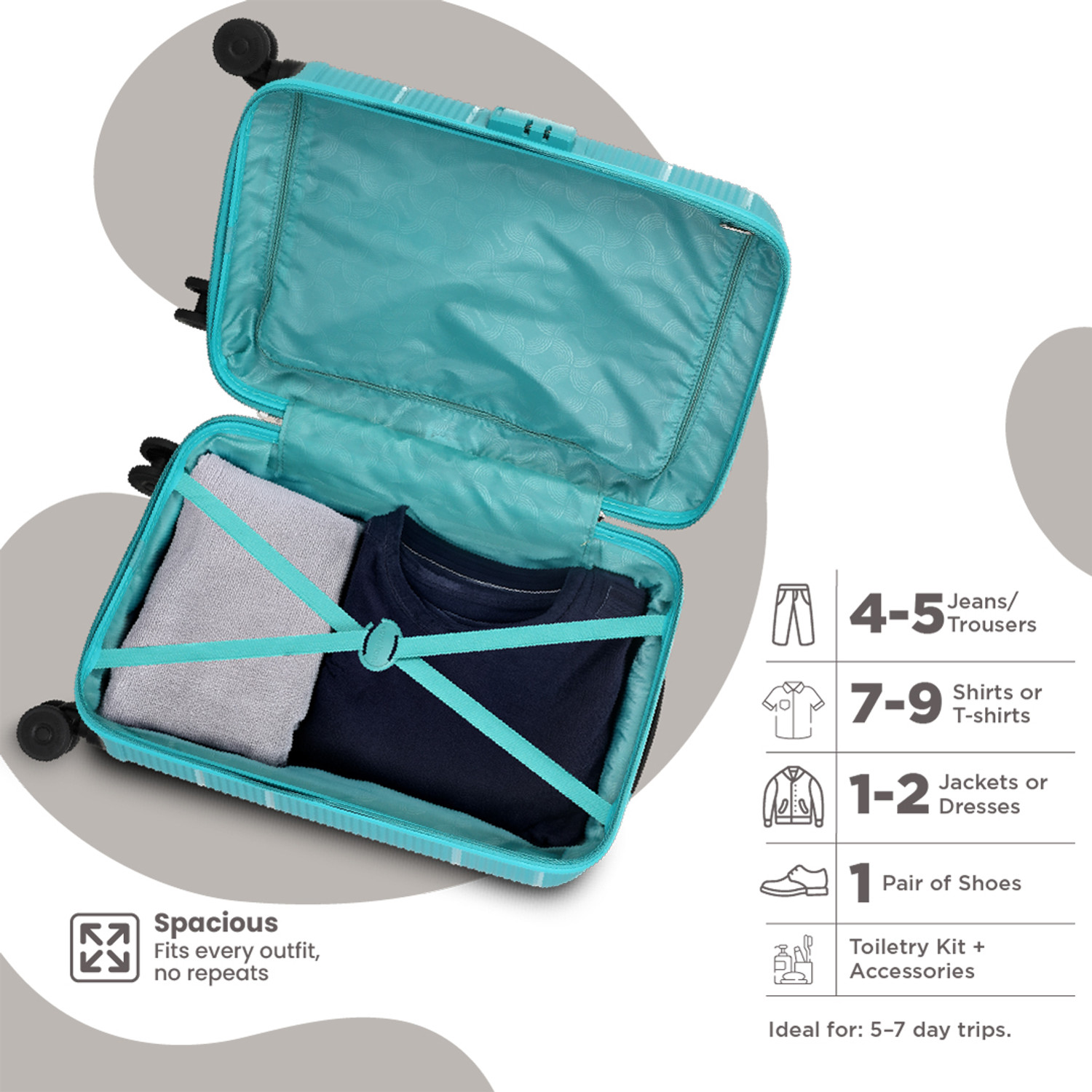 Image of KAMILIANT ARMOR Check-in Suitcase 8 Wheels - 26 inches