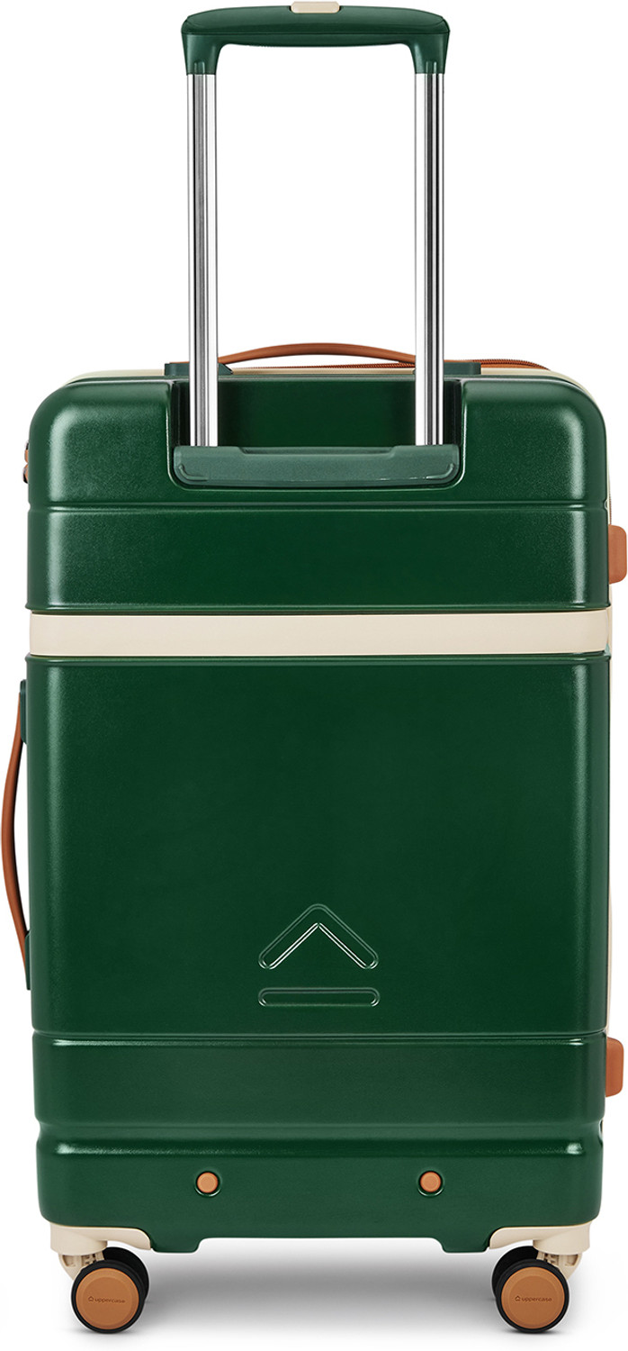 Image of Uppercase Chester Medium Court Green Hard Luggage with Organized Interior & Dual Wheels Expandable Check-in Suitcase 8 Wheels - 26 inch