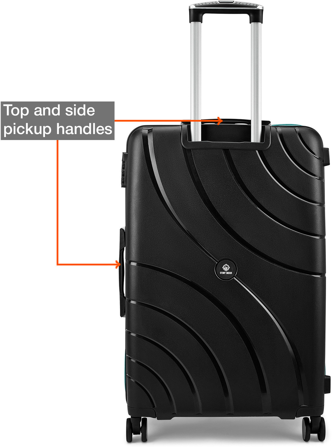 Image of Stony Brook by Nasher Miles Cascade Hard-Sided Polypropylene 75cm Spinner Trolley Bag for Travel Use Check-in Suitcase 8 Wheels - 28 inch