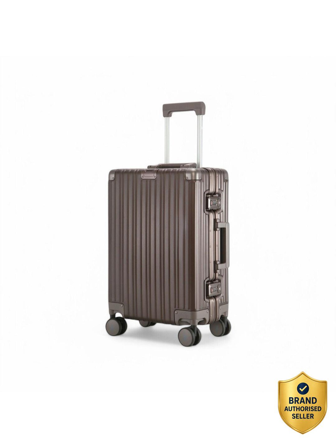 Image of EUME 100% Aluminium Cabin Luggage 50 Cm (Graphite Luxe) Cabin Suitcase 8 Wheels - 20 inch