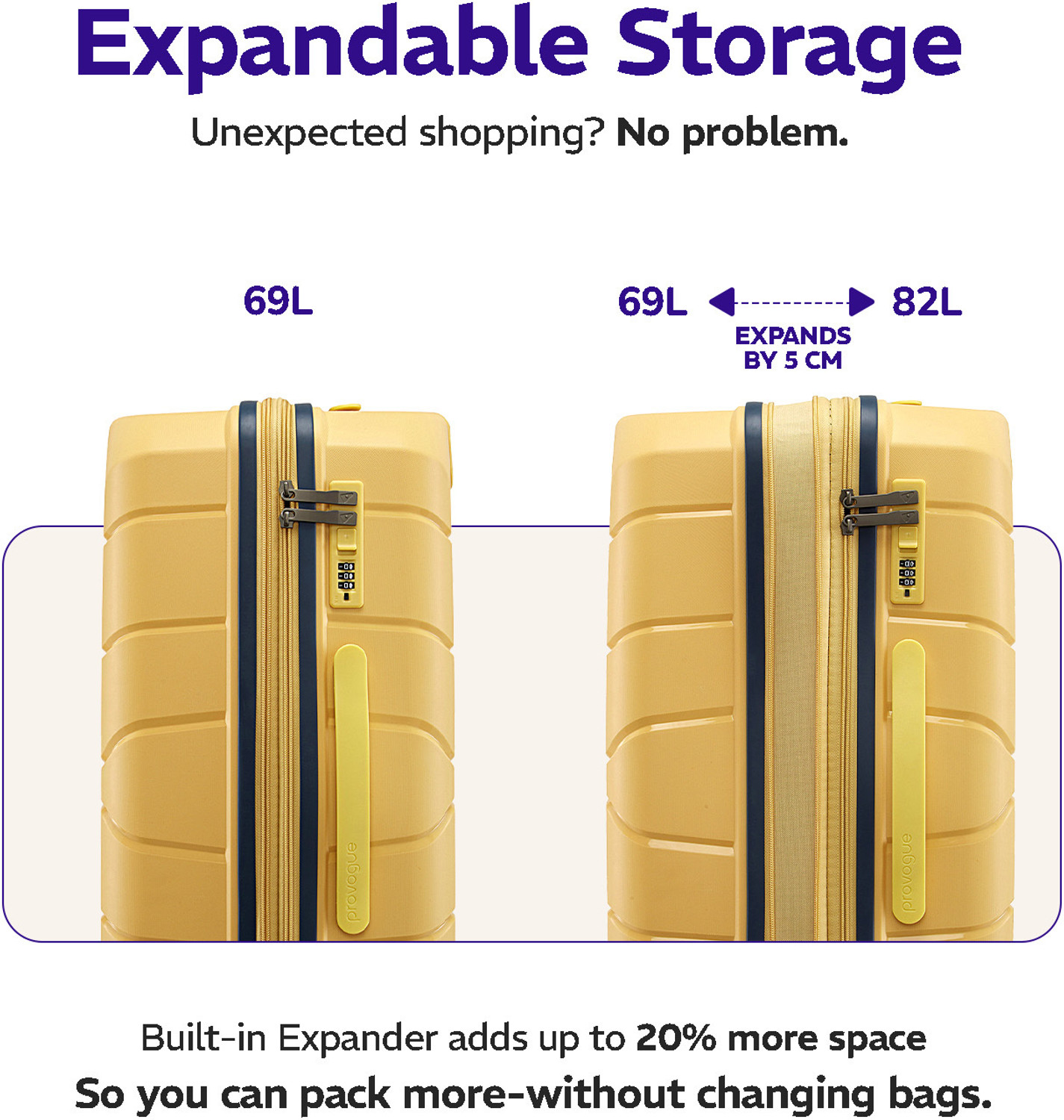 Image of PROVOGUE Cascade Expandable Cabin & Check-in Set 8 Wheels - 30 inch