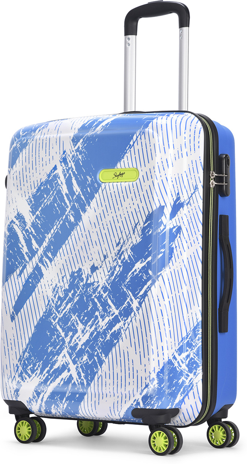 Image of SKYBAGS Stroke Neo Printed Hard Side Trolley Bag Lightweight, Stylish Travel Luggage Check-in Suitcase 8 Wheels - 26 Inch