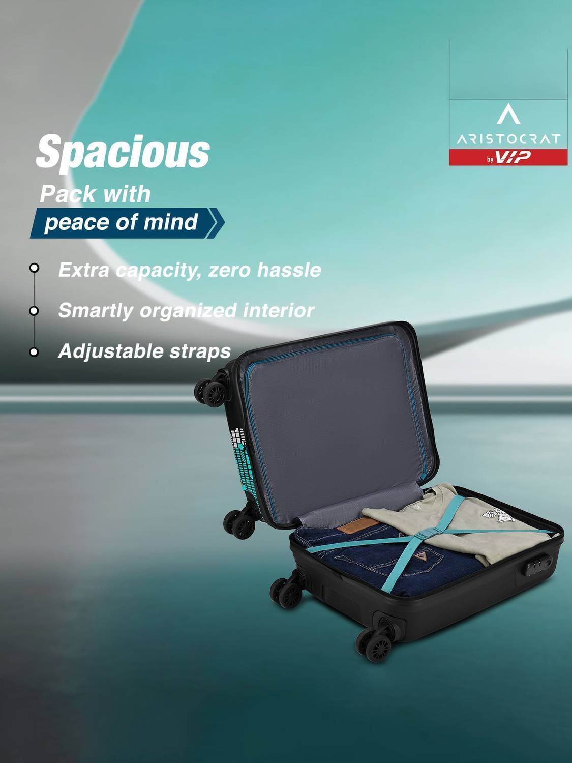 ARISTOCRAT Bruce 21 Inch 8-Wheel Cabin Suitcase - Image 5
