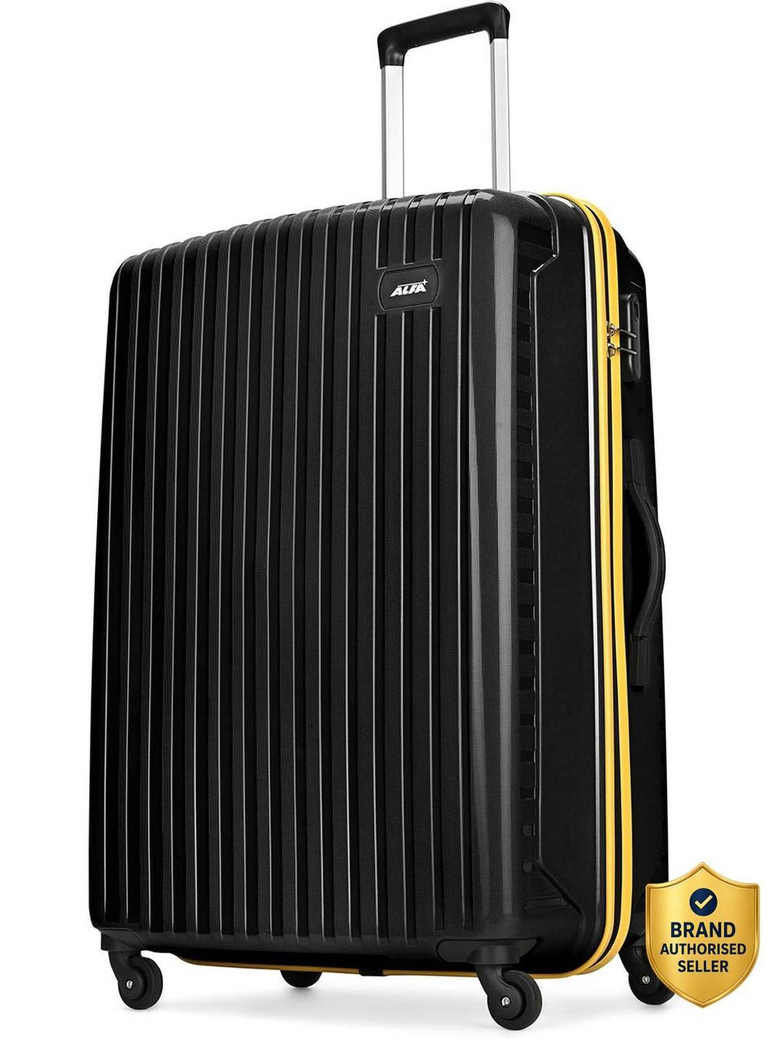 ALFA by VIP Excel Polypropylene | Trolley Bag With Combination Lock Check-in Suitcase 8 Wheels - 30 Inch