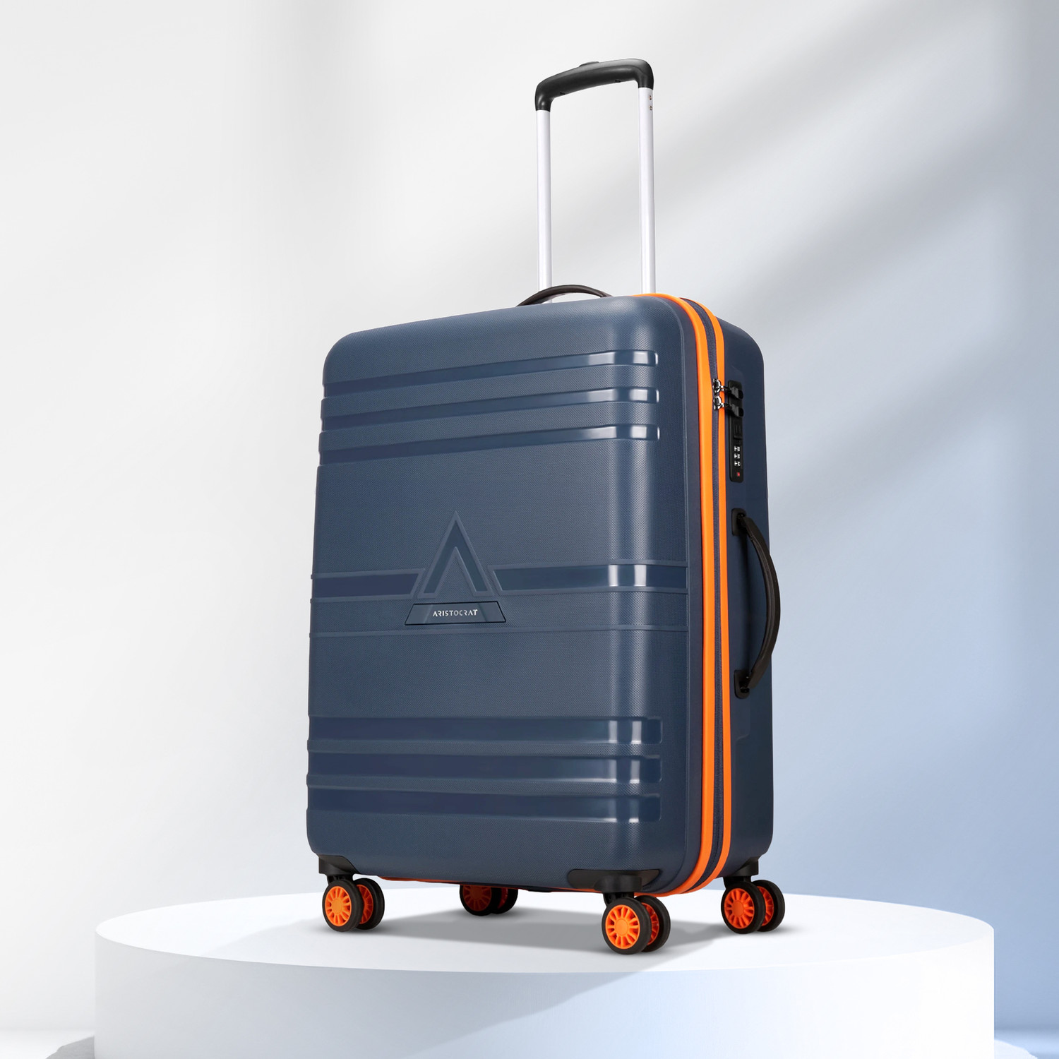 Image of ARISTOCRAT Airstop Max Hard Side Luggage | Trolley Bag With Flushed Combination Lock Check-in Suitcase 4 Wheels - 25 Inch