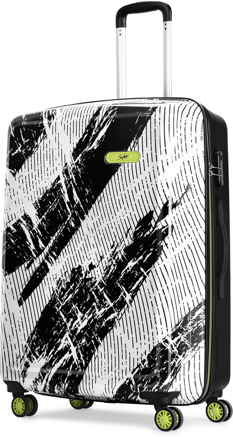 Image of SKYBAGS Stroke Neo Printed Hard Side Trolley Bag Lightweight, Stylish Travel Luggage Check-in Suitcase 8 Wheels - 30 Inch