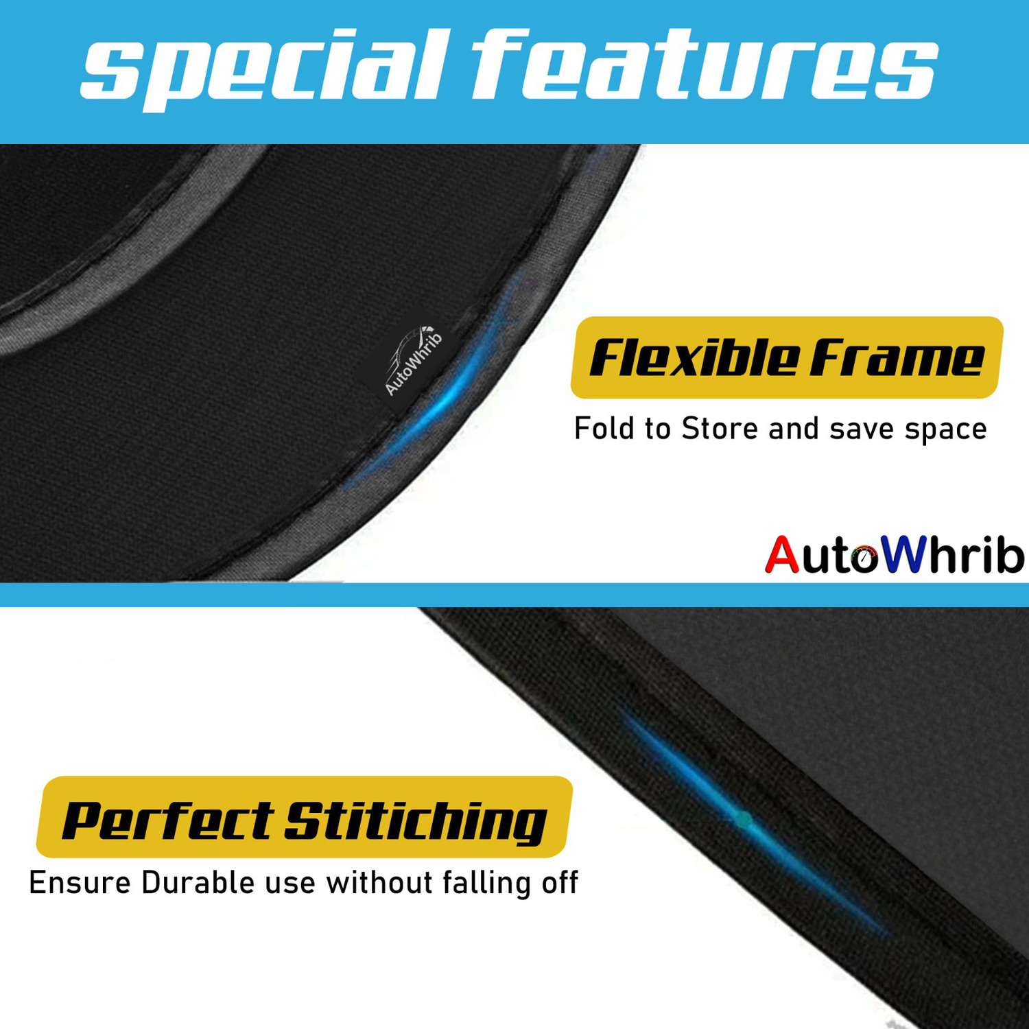 Image of Autowhrib Side Window Sun Shade For Chevrolet Enjoy