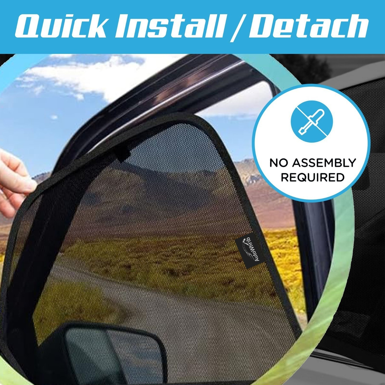 Image of Autowhrib Side Window Sun Shade For Chevrolet Enjoy