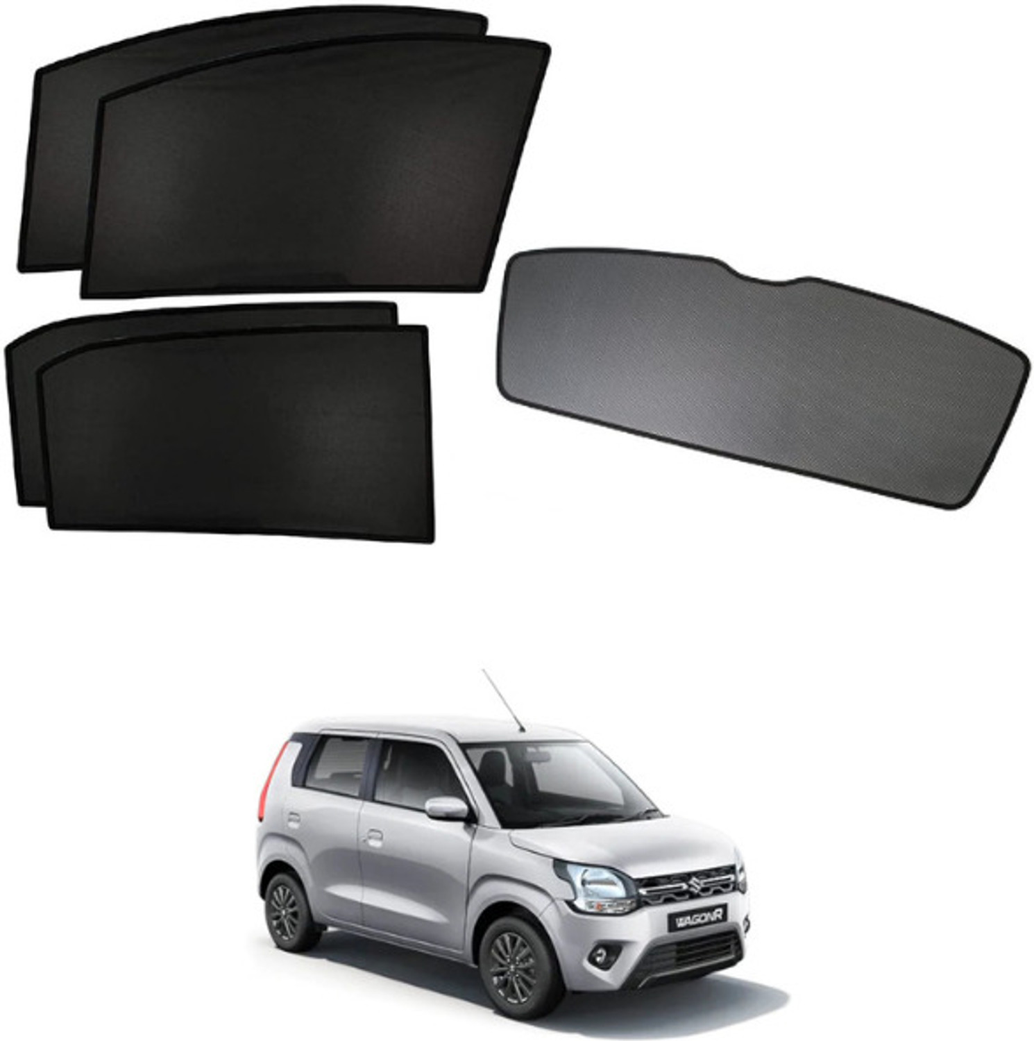 Image of RAKRISH Rear Window, Side Window Sun Shade For Maruti Suzuki WagonR