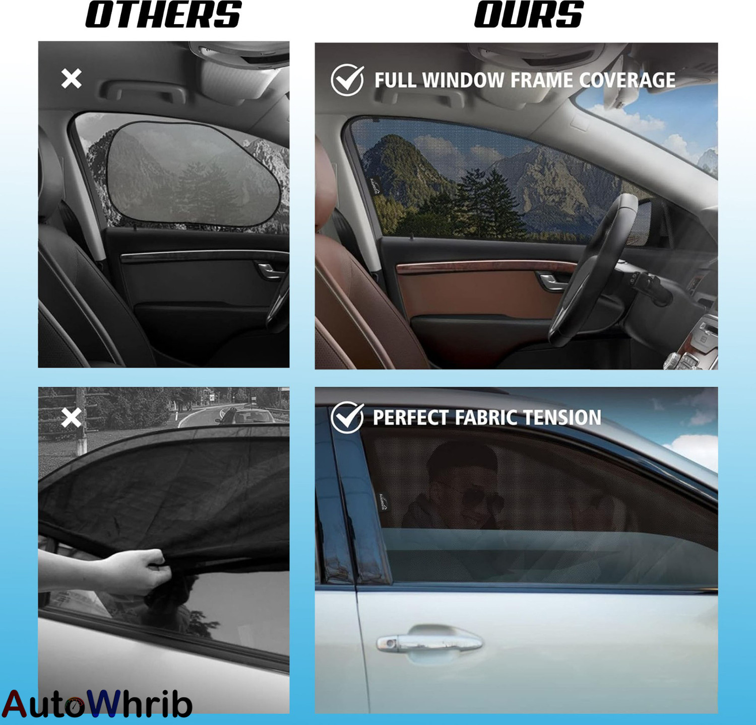 Image of Autowhrib Side Window Sun Shade For Chevrolet Enjoy