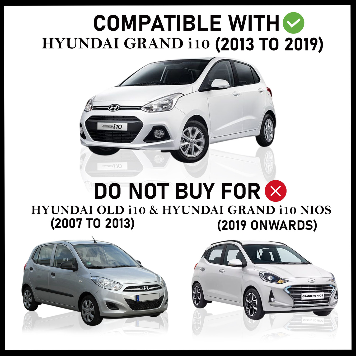 Image of autoluxer Side Window Sun Shade For Hyundai Grand i10