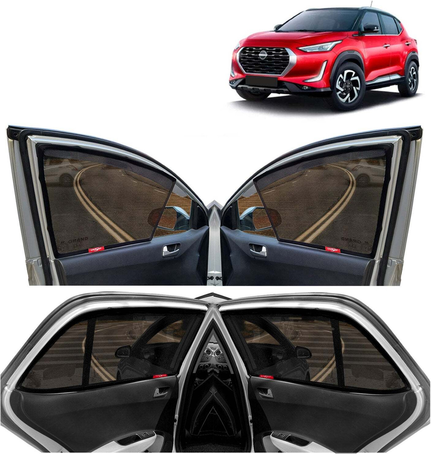Image of Kingsway Side Window, Rear Window Sun Shade For Nissan Magnite
