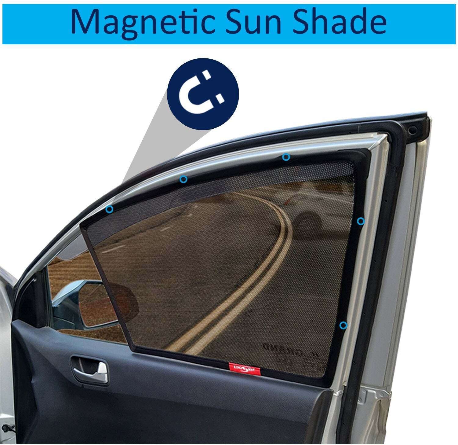 Image of Kingsway Side Window, Rear Window Sun Shade For Nissan Magnite