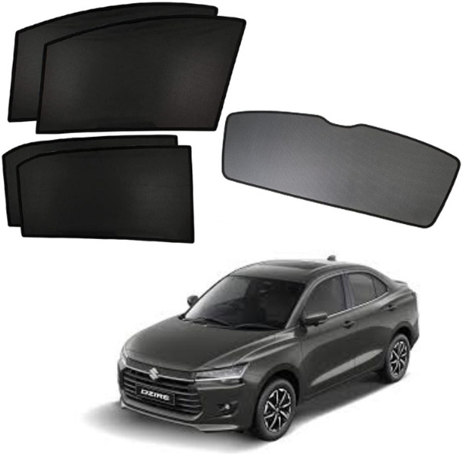 Image of TOP VECHILE Rear Window, Side Window Sun Shade For Maruti Suzuki Dzire