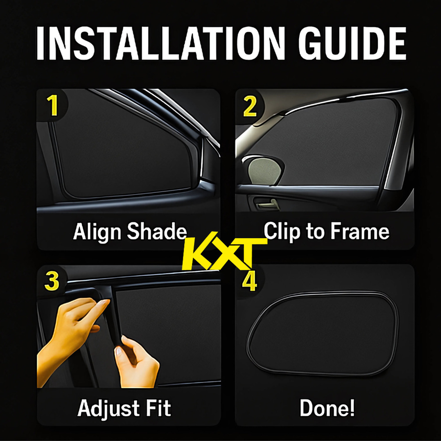 Image of Kxt Side Window Sun Shade For Maruti Suzuki Alto 800