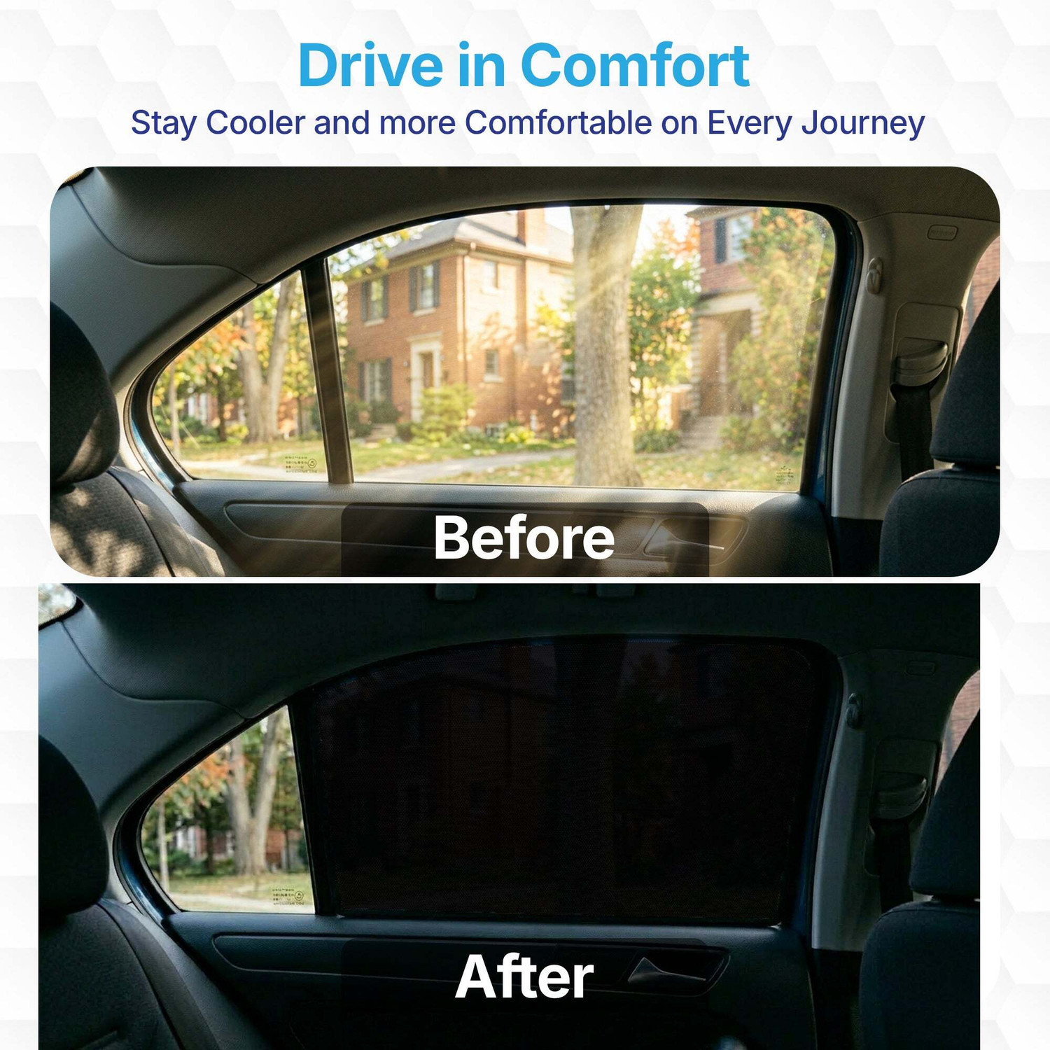 Image of Kingsway Side Window, Rear Window Sun Shade For Tata Nexon