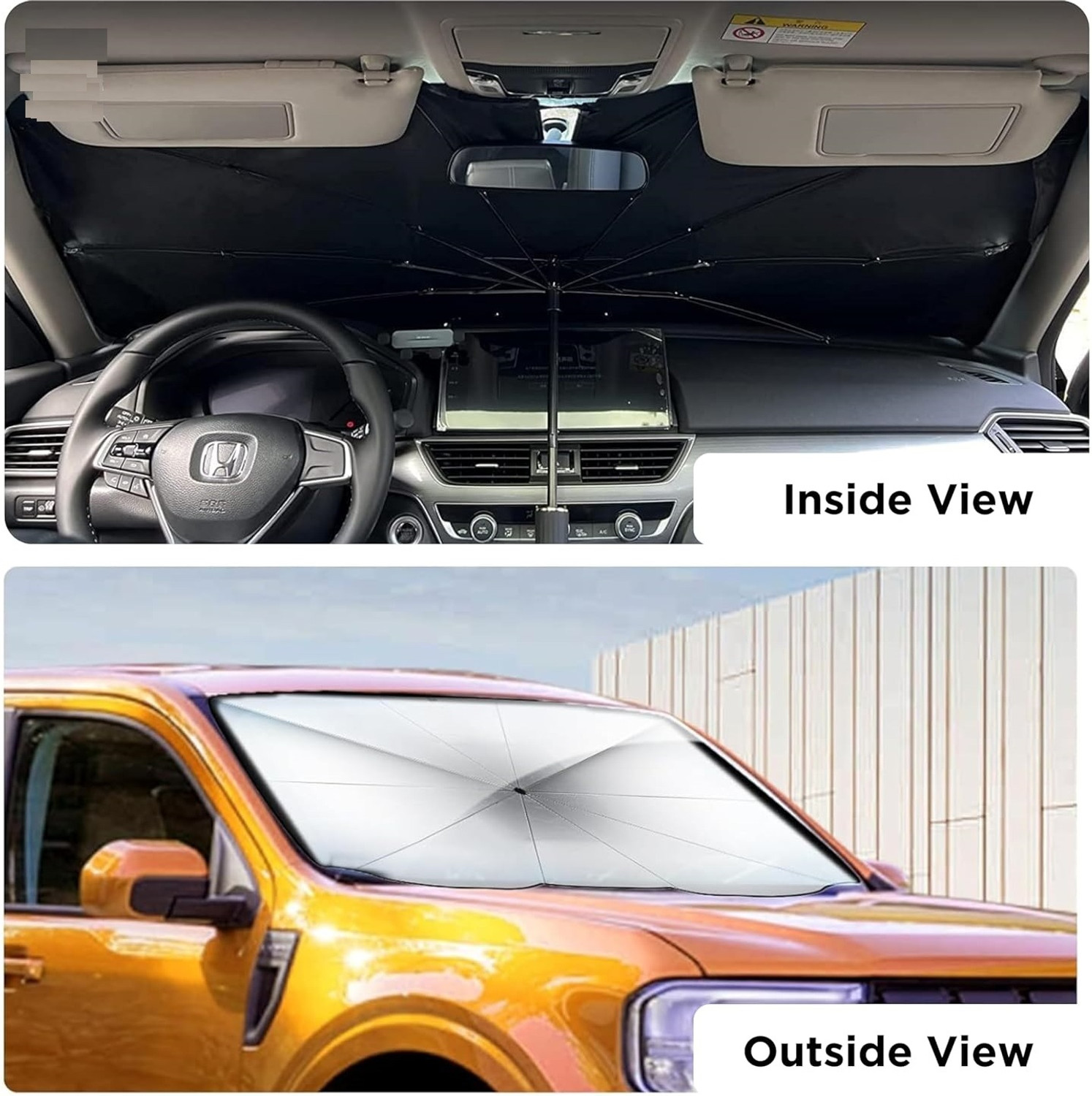 Image of drivedecor Windshield Sun Shade For Hyundai Santro Xing