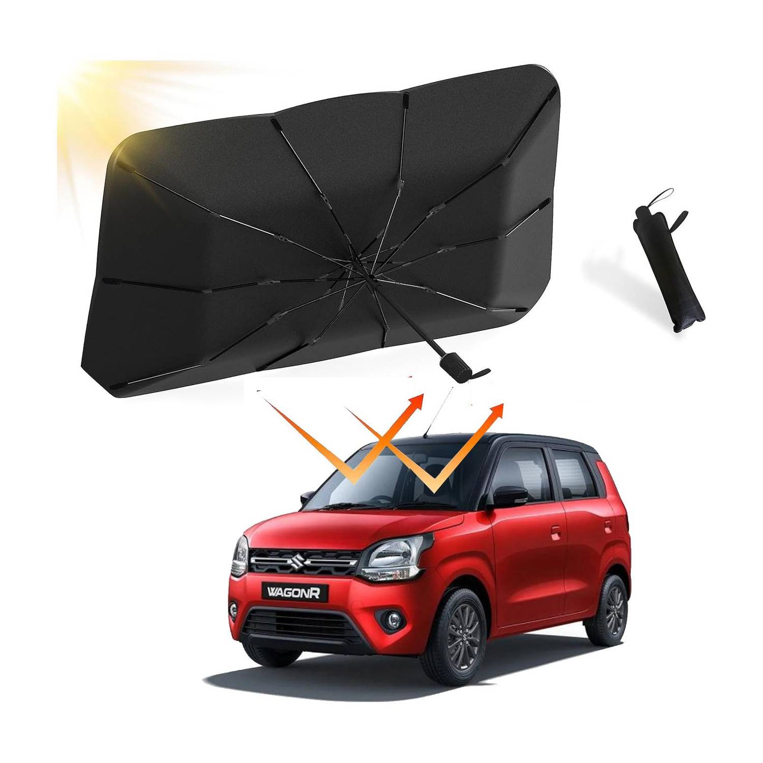 Aadikart Dashboard, Windshield Sun Shade For Maruti Suzuki WagonR