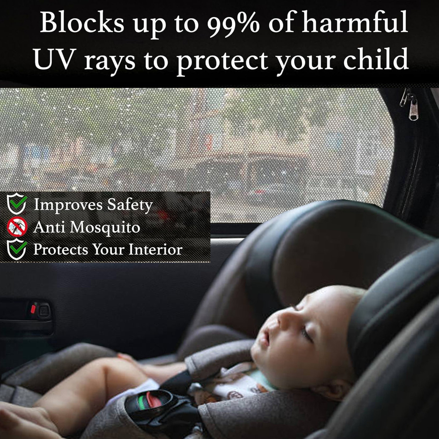Image of AUTOFIXER Side Window Sun Shade For Tata Harrier