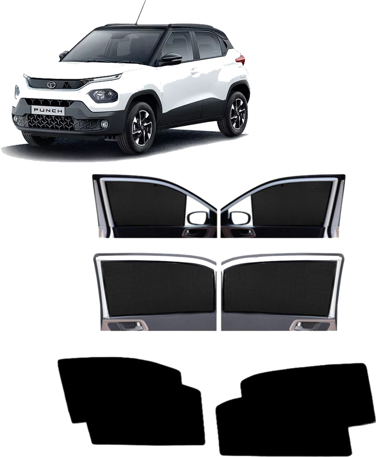 Image of DreamRow Side Window Sun Shade For Tata Punch