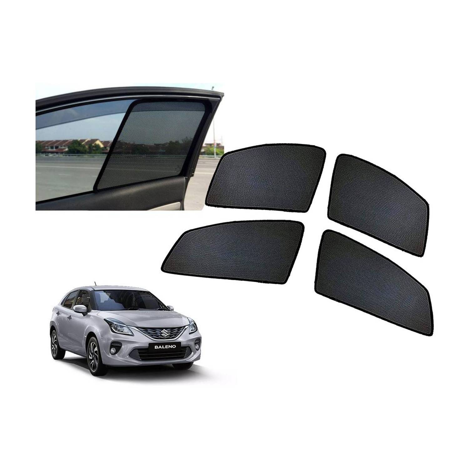 AUTO PEARL Side Window Sun Shade For Maruti Suzuki Baleno