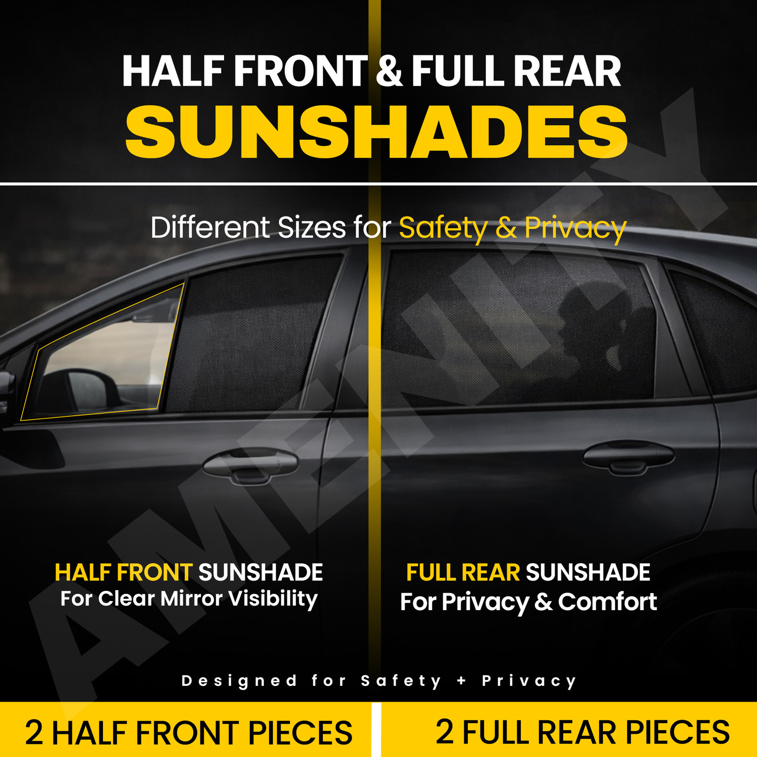 Image of amenity Side Window Sun Shade For Honda Amaze