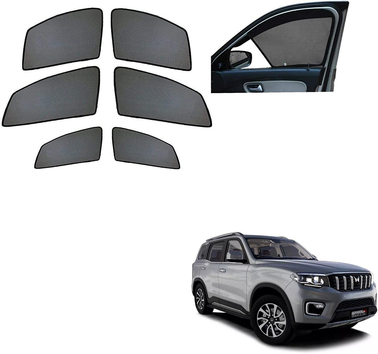 Image of KOZDIKO Side Window Sun Shade For Mahindra New Scorpio