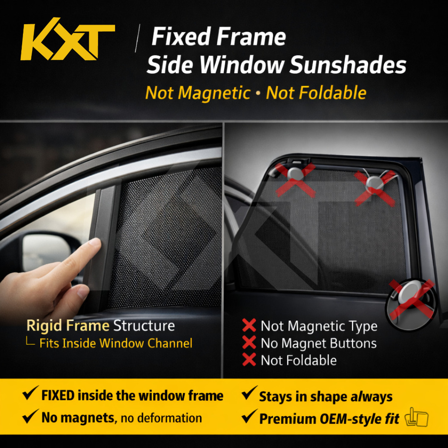 Image of Kxt Side Window Sun Shade For Hyundai i10