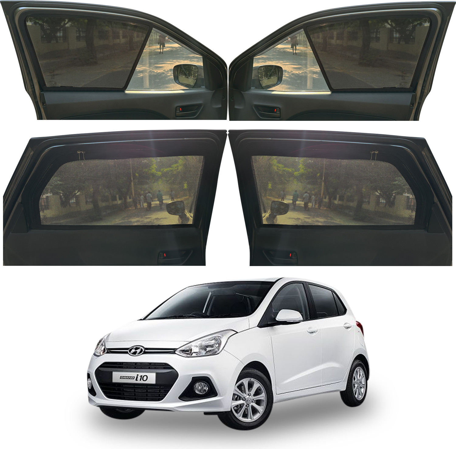 Image of autoluxer Side Window Sun Shade For Hyundai Grand i10