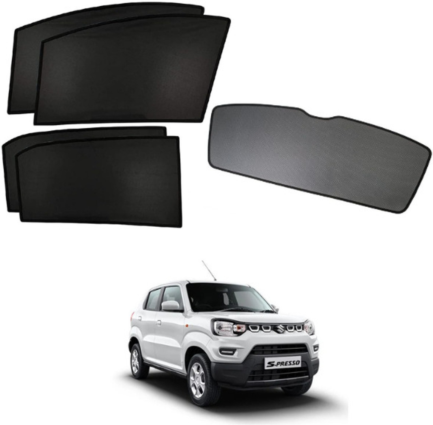 Image of RAKRISH Rear Window, Side Window Sun Shade For Maruti Suzuki S Presso