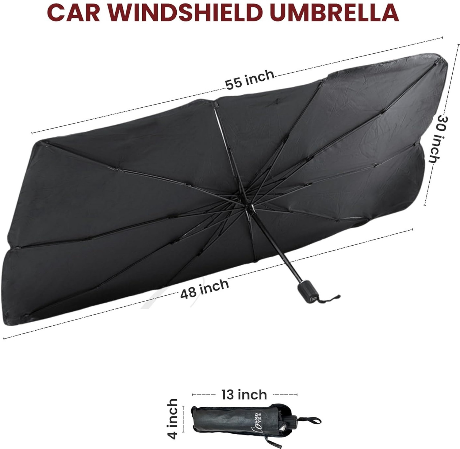 Image of drivedecor Windshield Sun Shade For Hyundai Santro Xing