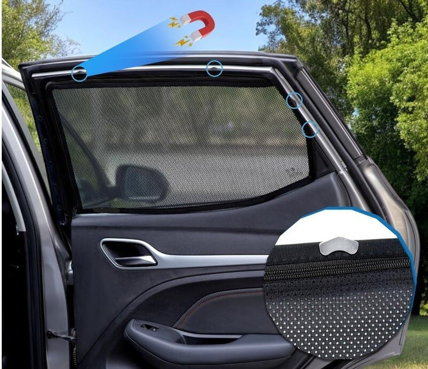 Image of GATIMAN Rear Window, Side Window Sun Shade For Mahindra Scorpio N