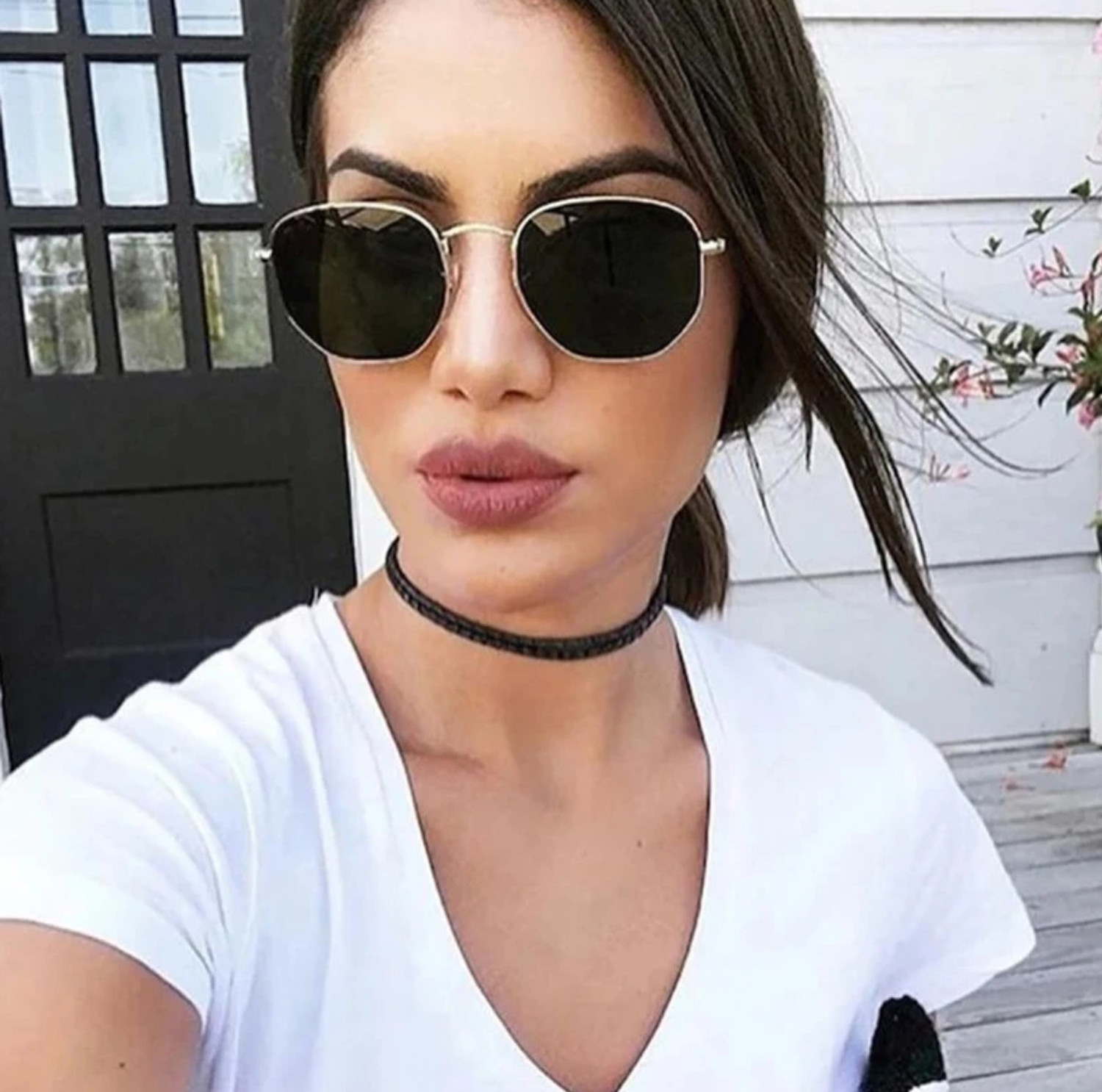 Image of spectaswag UV Protection, Toughened Glass Lens, Others Round Sunglasses (Free Size) (For Men & Women, Black)
