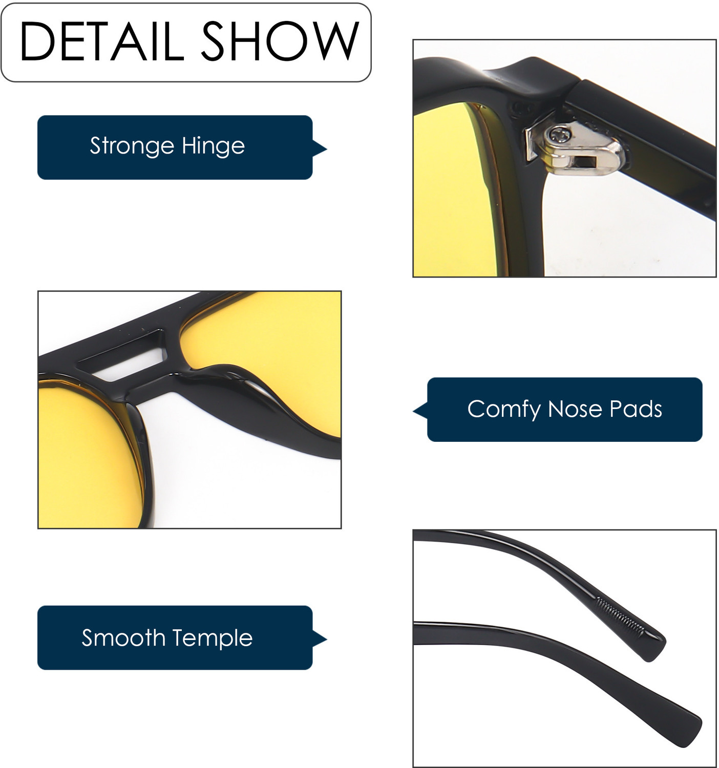 Image of Poshh eyewear Retro Square Sunglasses