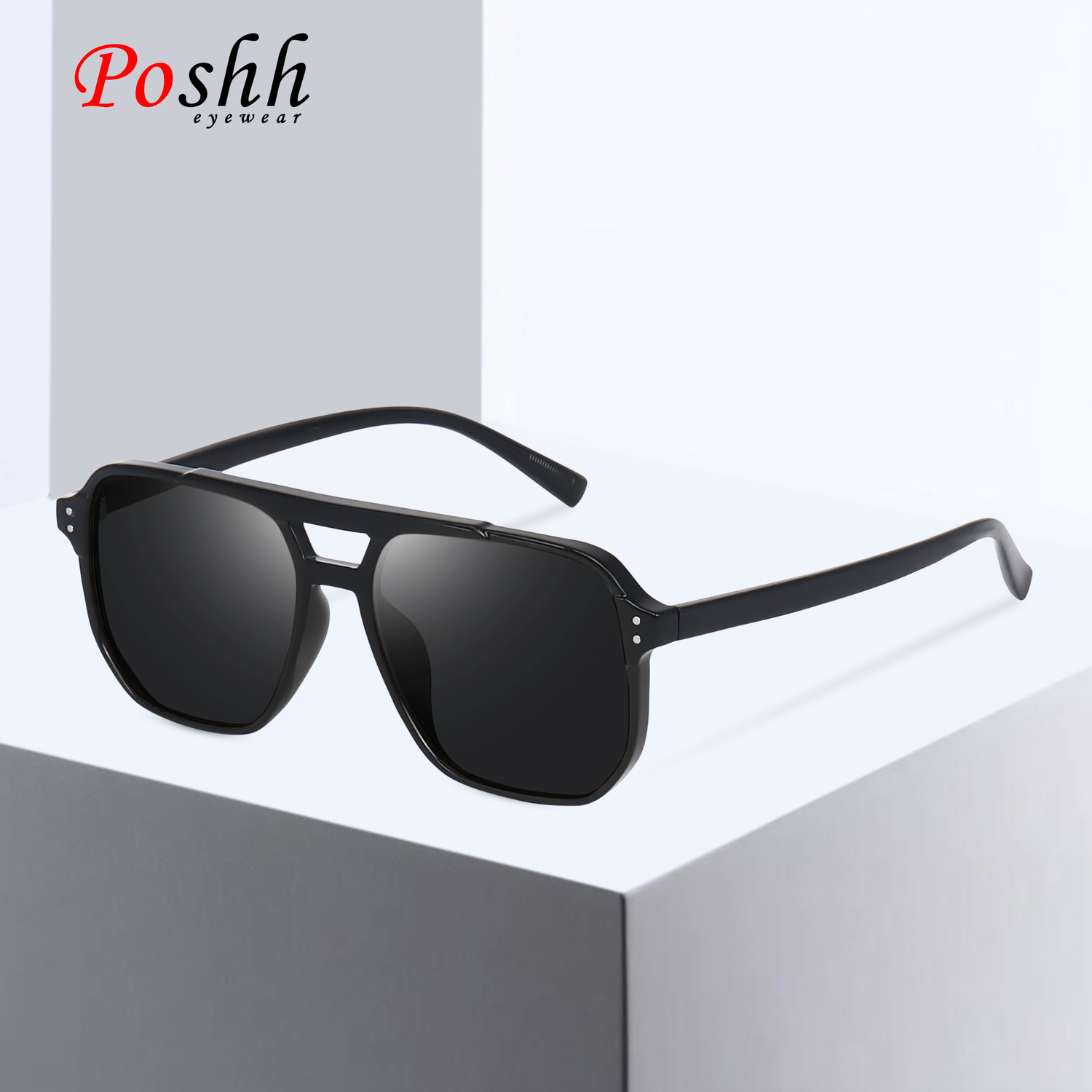 Image of Poshh eyewear Retro Square Sunglasses