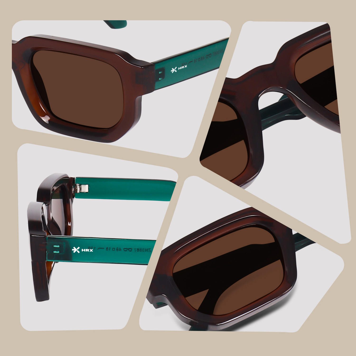 Image of HRX by Hrithik Roshan Rectangular Sunglasses
