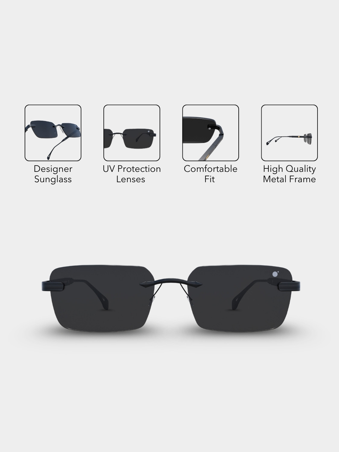 Image of MOONX Rectangular Sunglasses