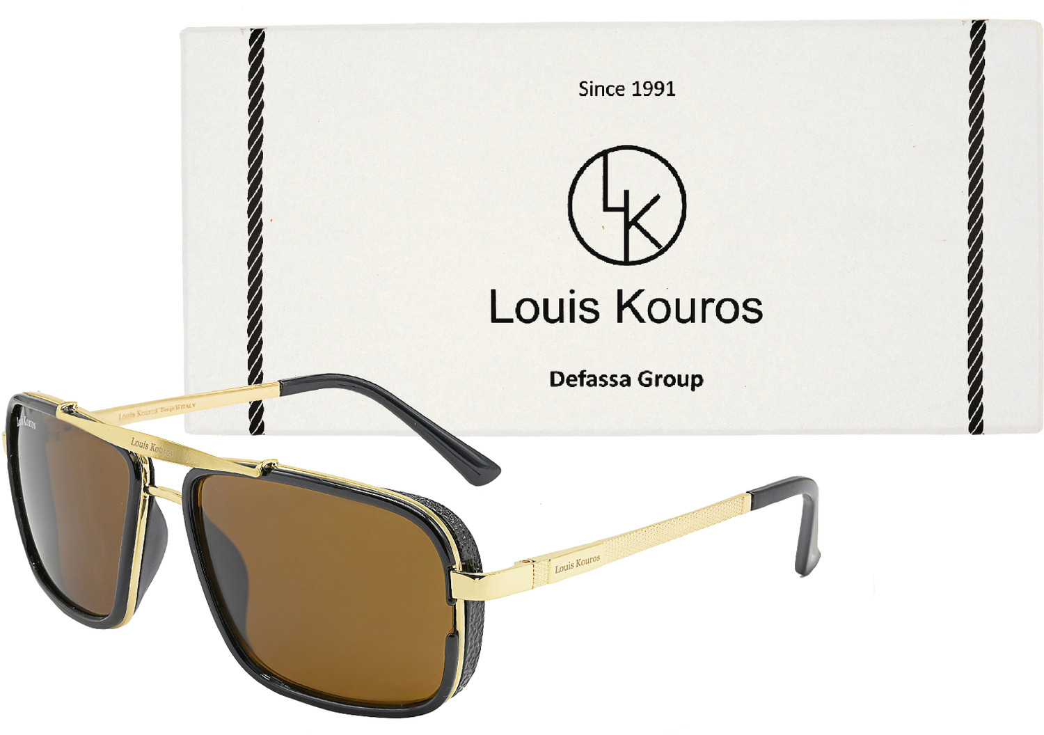 Image of LOUIS KOUROS Retro Square Sunglasses