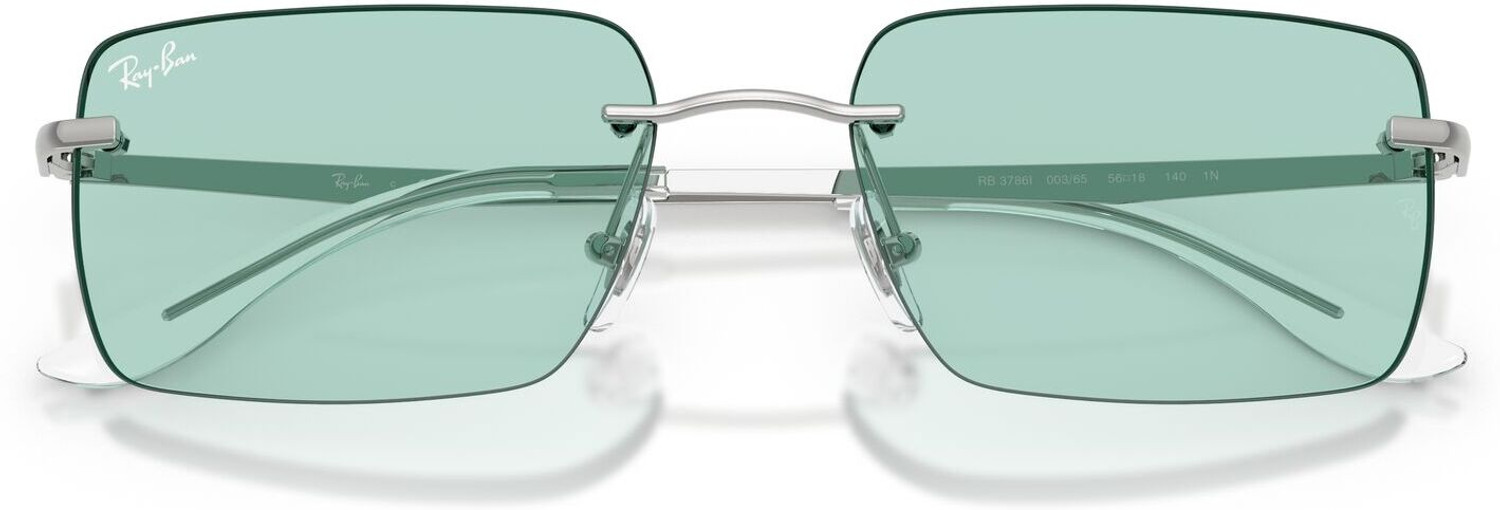 Image of Ray-Ban UV Protection Rectangular Sunglasses (56) (For Men & Women, Blue)