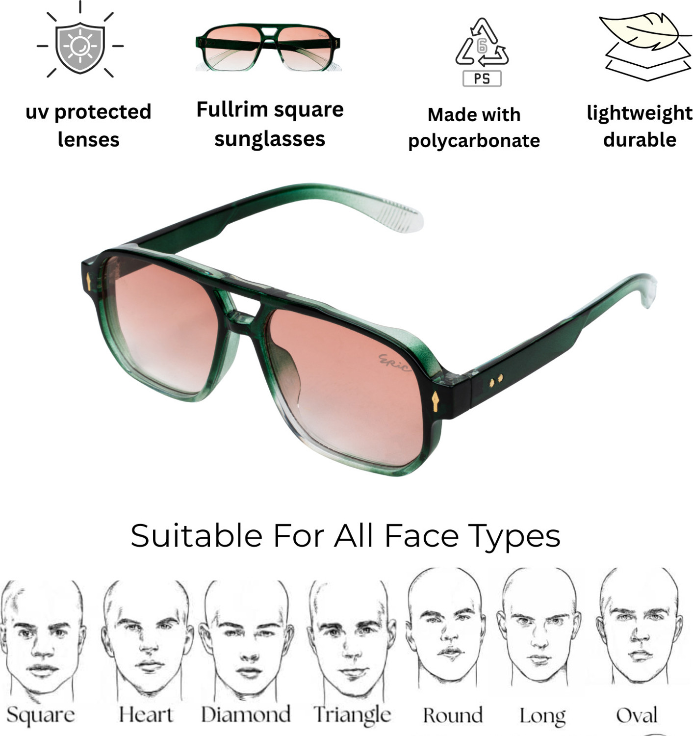 Image of ERIC Aviator Sunglasses