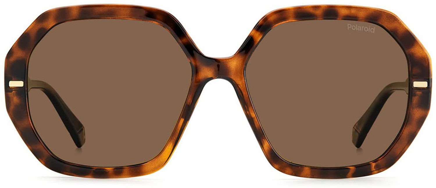 Image of POLAROID Polarized Over-sized Sunglasses (56) (For Women, Brown)