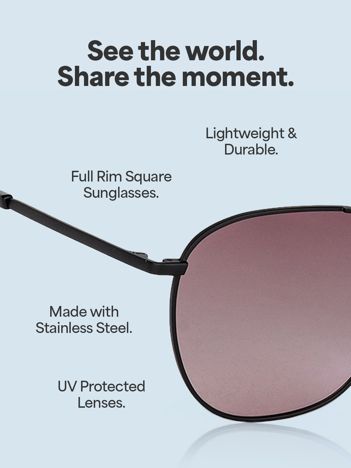 Image of john jacobs Retro Square Sunglasses