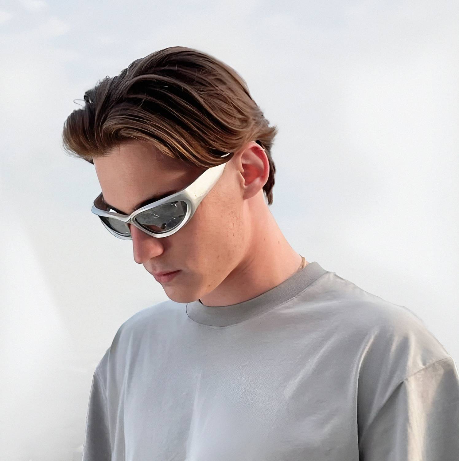 HONUFU EYEWEAR शील्ड, रैप-अराउंड, ओवरसाइज़, स्पोर्ट्स सनग्लास - Image 5