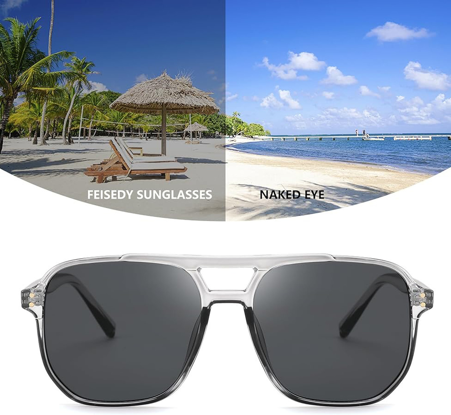 Image of Poshh eyewear Retro Square Sunglasses