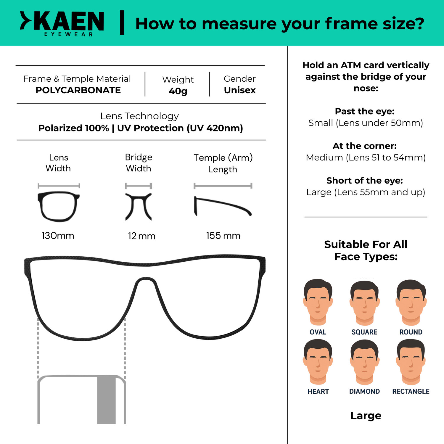 Image of KAEN EYEWEAR Rectangular, Sports Sunglasses